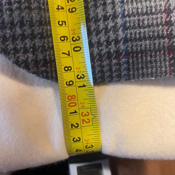 Vintage Sag Harbor Wool Blend Gray Plaid Blazer Women's Size 14 One Button EUC - Picture 4 of 9